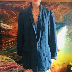 FREE PEOPLE Linen Jacket S